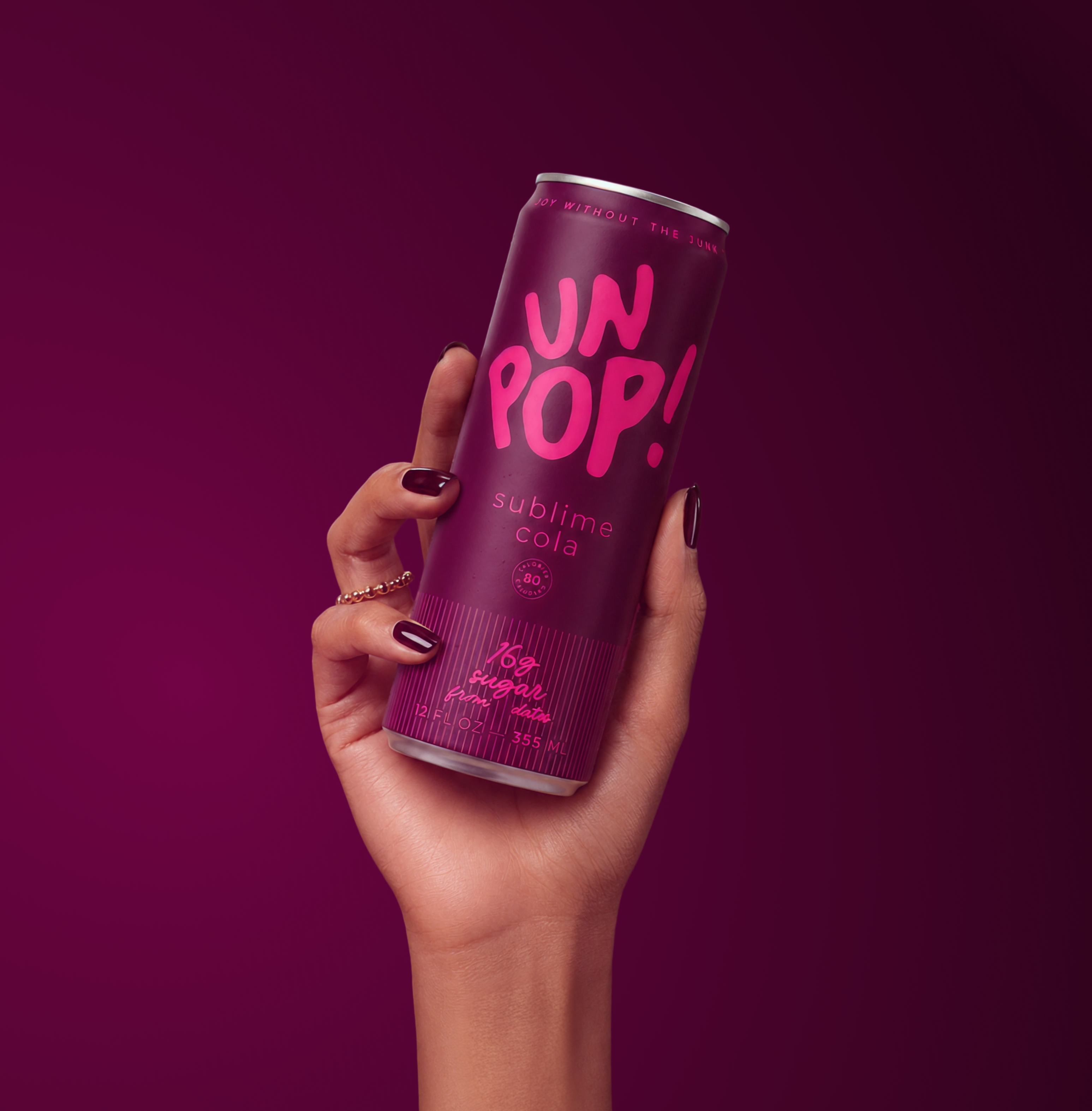 unPop! Sublime Cola 12oz | All-natural soda, sweetened with dates